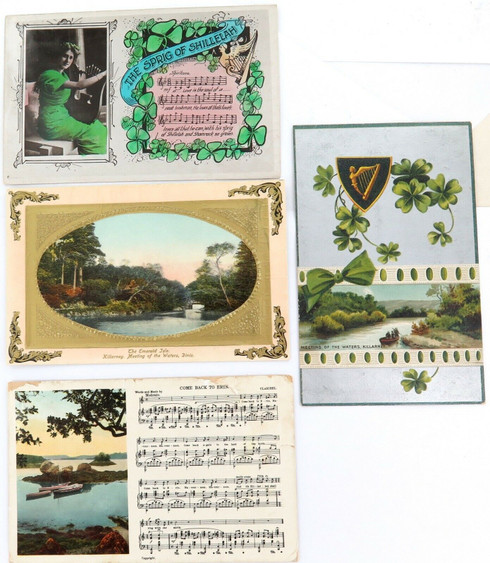 4 x EARLY 1900s IRISH / IRELAND RELATED POSTCARDS.