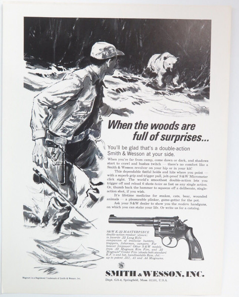Smith & Wesson Advertisement for a K-22 Masterpiece Revolver