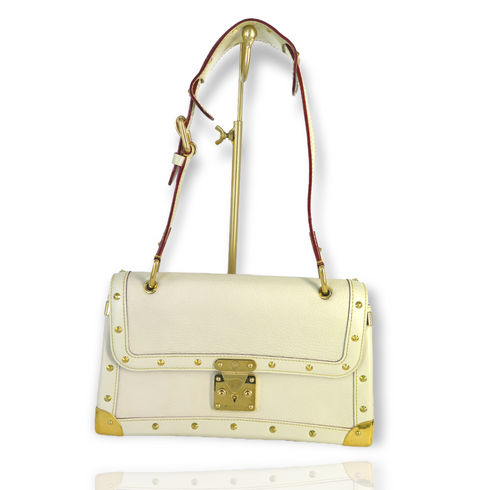 Authenticated used Louis Vuitton Louis Vuitton Sukhari Fabulous Tote Bag Handbag Studded Leather Bron Cream Yellow M91815, Adult Unisex, Size: (Hxwxd)