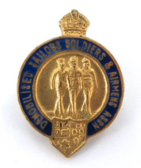 Vintage Demobilised Sailors, Soldiers & Airmens Assoc Enamel Badge ...