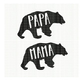 Mama and Papa Bear SVG