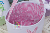 Easter Basket Canvas Check Bunny