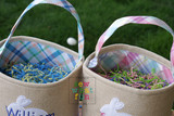 Burlap & Plaid Easter Basket