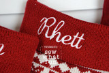 Red/White Knit Stockings