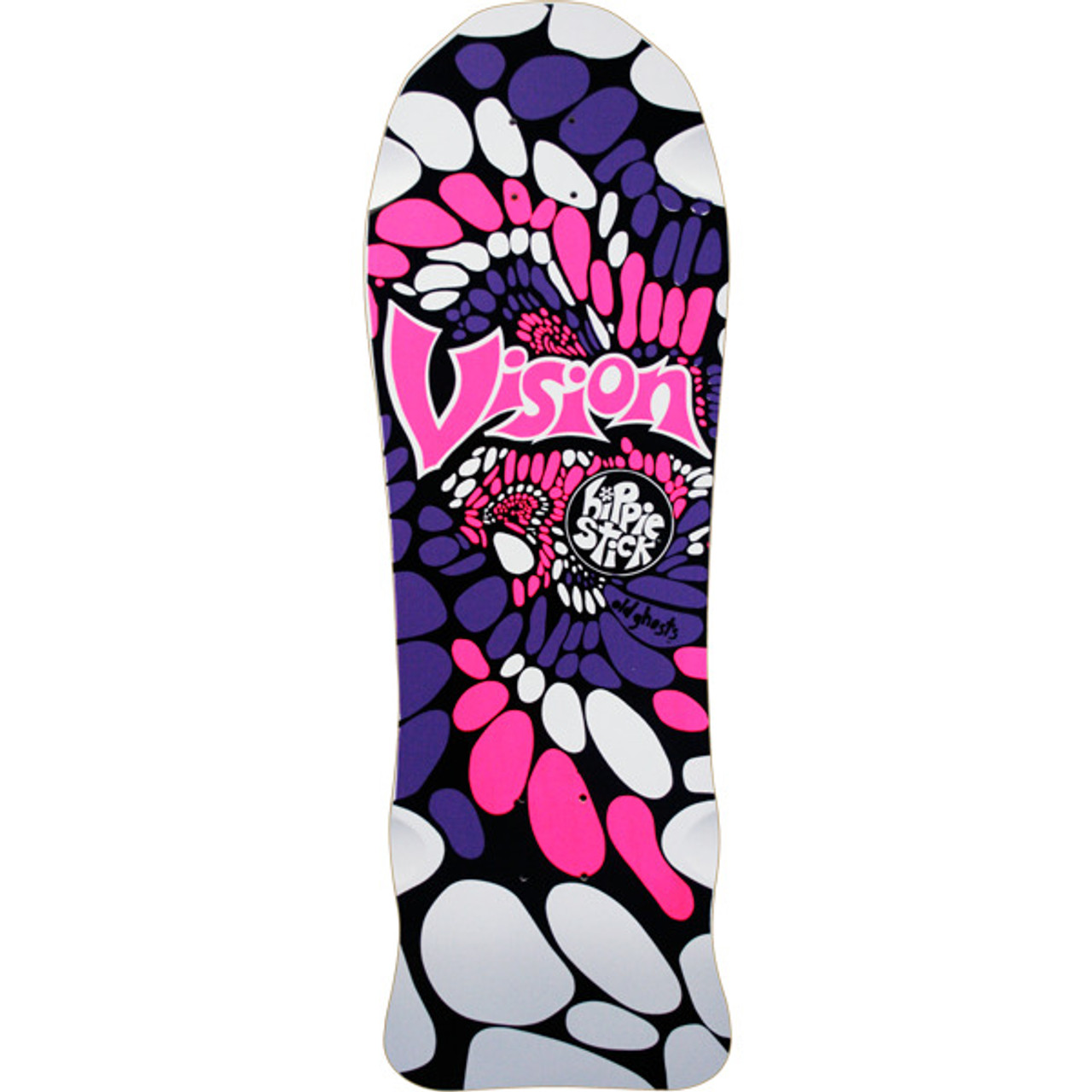 Vision Hippie Stick Deck-10X32.5 Wht/Blk/Pink/Pur