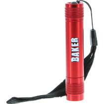 Baker Brand Logo Mini Flashlight Red