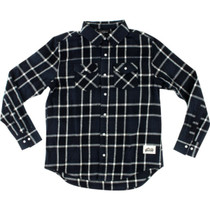 Grizzly North American Flannel Ls S-Blk/Grey