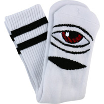 Tm Sect Eye Crew Socks-White 1 Pair