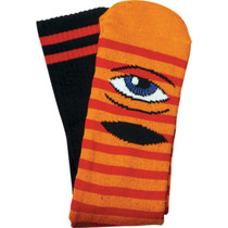 Tm Sect Eye Stripe Crew Socks-Org/Red/Blk 1 Pair