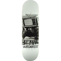 Slave Bored Black & White Tv Deck-8.88 White/Blk