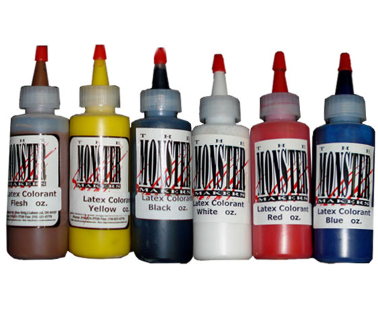 The Monster Makers Latex Mask Paint 13 Color Kit (8oz Bottles)