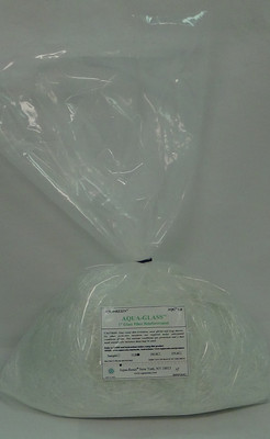 Chopped Aqua-Glass 1 inch - 1 lb
