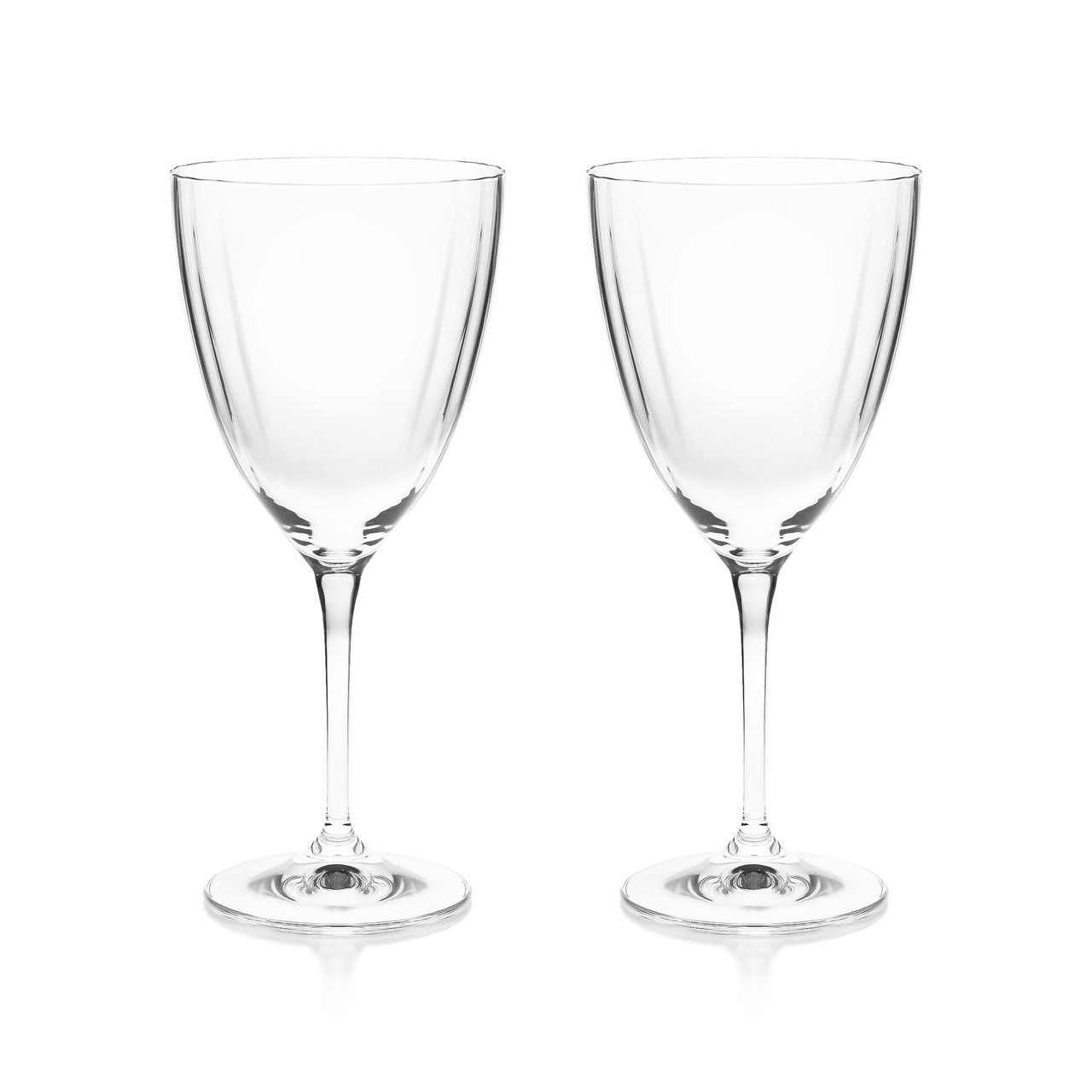 Ripple Set of Two Crystal Wine Glasses