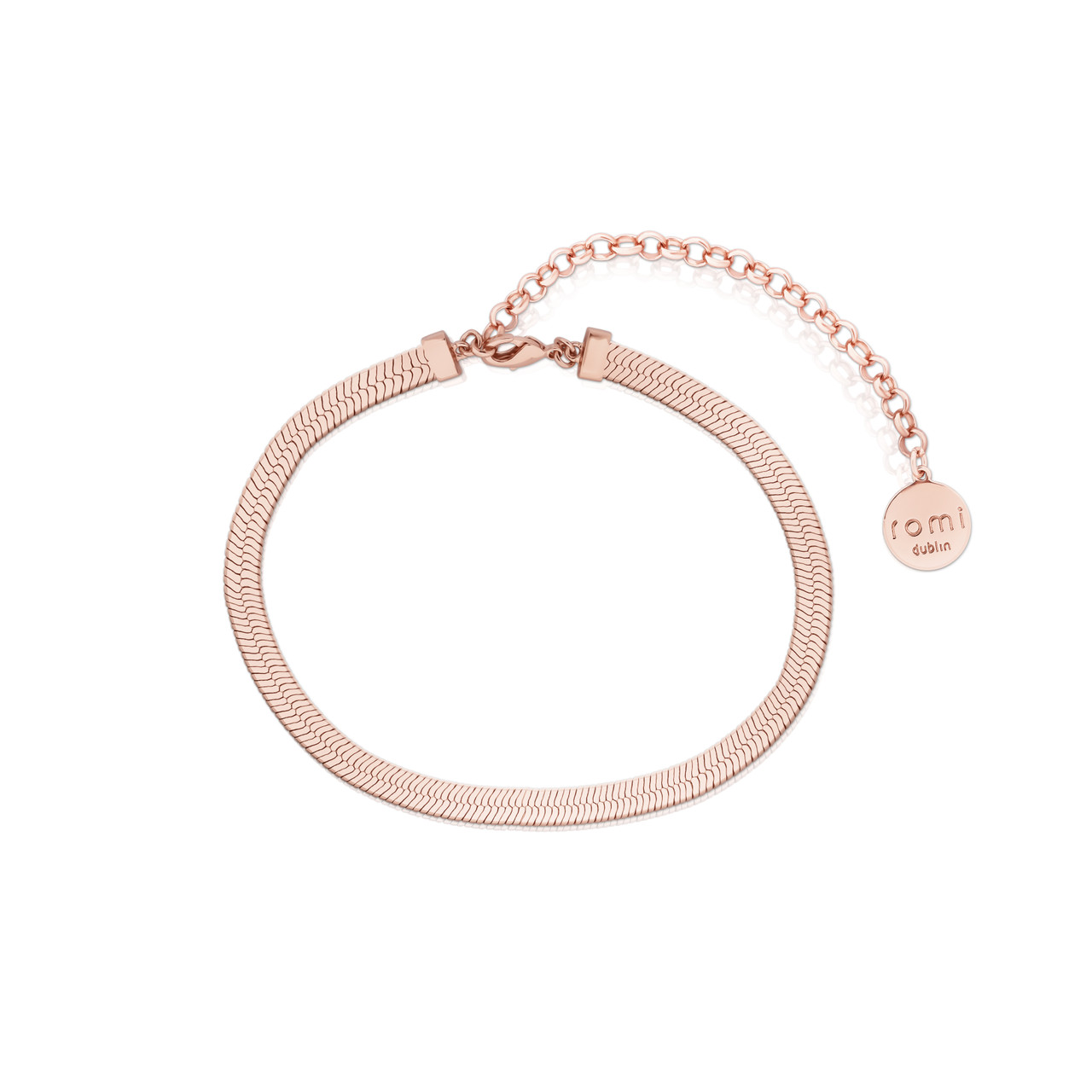Rose gold herringbone bracelet sale
