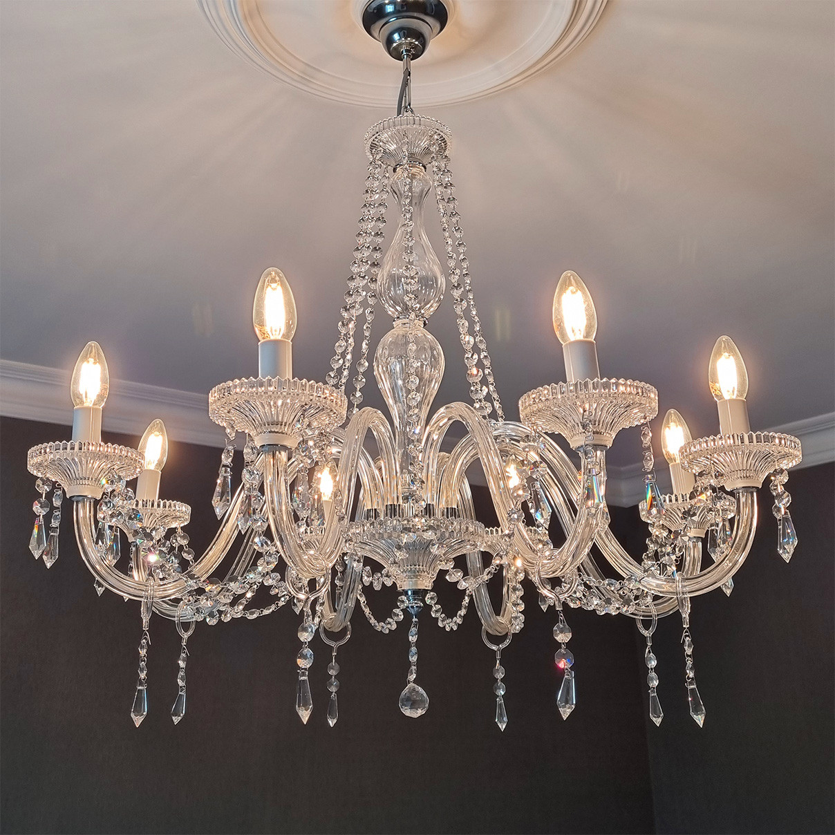 Naomi 8-Arm Large Chandelier | Tipperary
