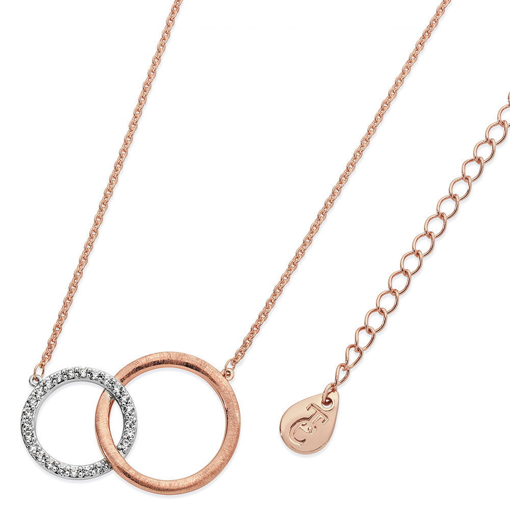 Matt \u0026 Pave Circles Pendant