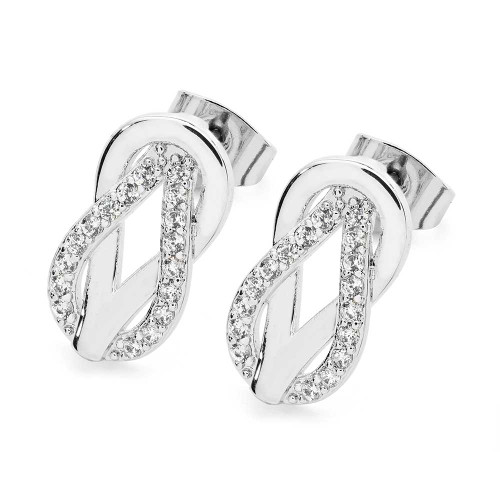SILVER DOUBLE SWIRL EARRINGS SILVER DOUBLE SWIRL EARRINGS