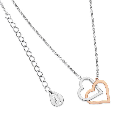 Interlinked Two Tone Heart Interlinked Two Tone Heart