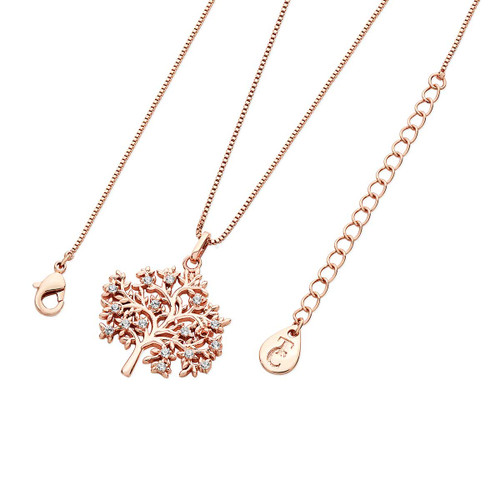 Rose Gold Tol Pendant With White CZ Rose Gold Tol Pendant With White CZ