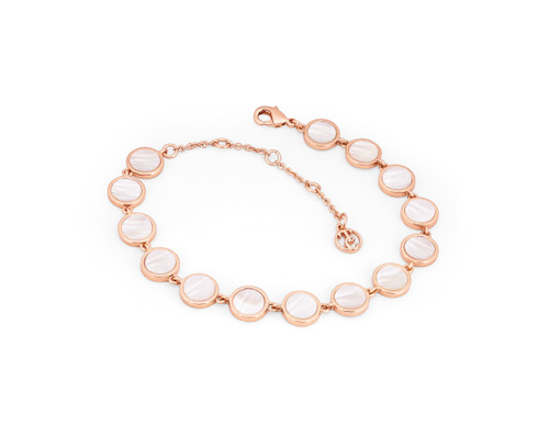 MOTHER OF PEARL FULL MOON BRACELET - ROSE GOLD MOTHER OF PEARL FULL MOON BRACELET - ROSE GOLD