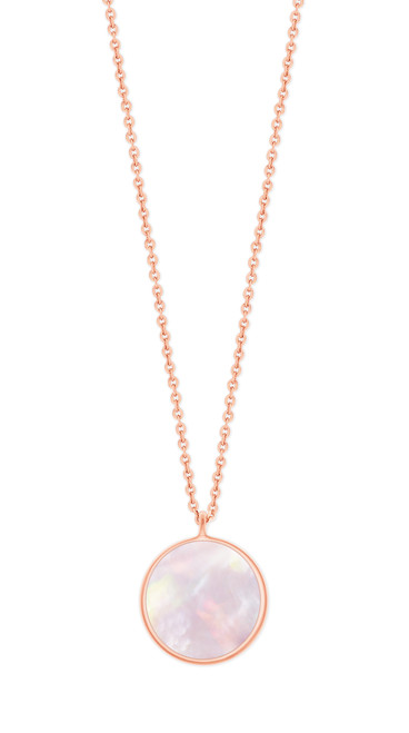 MOTHER OF PEARL FULL MOON PENDANT - ROSE GOLD MOTHER OF PEARL FULL MOON PENDANT - ROSE GOLD
