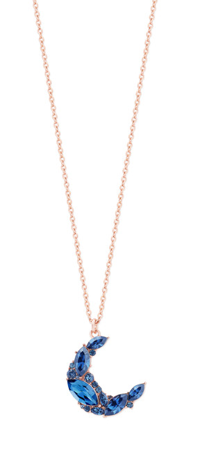 HALF MOON SAPPHIRE PENDANT - ROSE GOLD HALF MOON SAPPHIRE PENDANT - ROSE GOLD