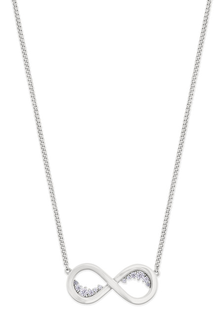 INFINITY PENDANT INSIDE PAVE - SILVER INFINITY PENDANT INSIDE PAVE - SILVER