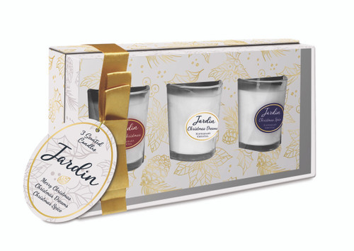 Jardin Collection Set of 3 Mini Candles - White Box - NEW 2021