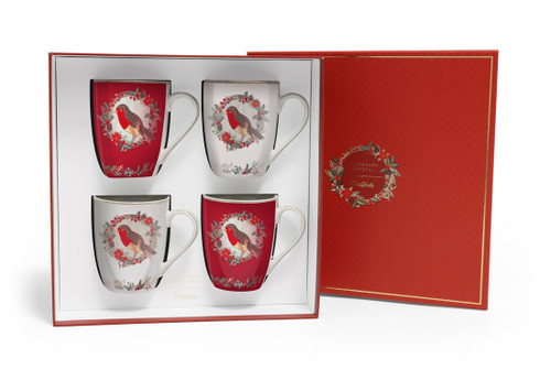 Birdy Set of 4 Christmas Robin Mugs - NEW 2021 Birdy Set of 4 Christmas Robin Mugs - NEW 2021