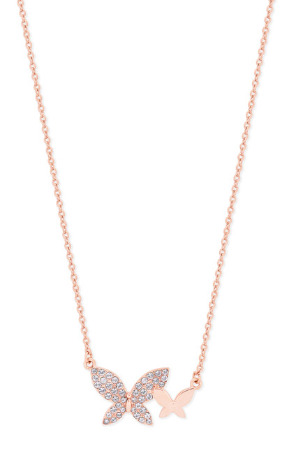TC BUTTERFLY - DOUBLE BUTTERFLY ROSE GOLD PAVE PENDANT TC BUTTERFLY - DOUBLE BUTTERFLY ROSE GOLD PAVE PENDANT
