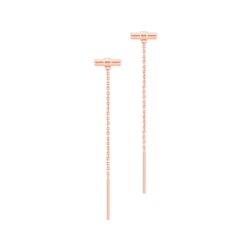 Bar-Chain Earrings Rose Gold - New 2022 Bar-Chain Earrings Rose Gold - New 2022