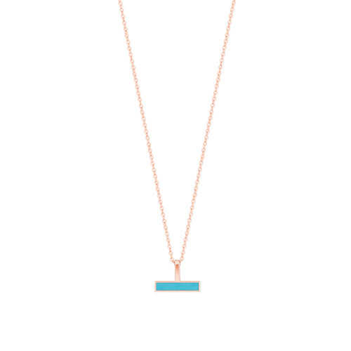 Turquoise Bar Pendant Rose Gold - New 2022 Turquoise Bar Pendant Rose Gold - New 2022
