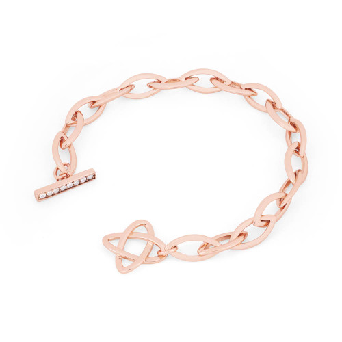 T-Bar Leaf Chain Bracelet Rose Gold - New 2022 T-Bar Leaf Chain Bracelet Rose Gold - New 2022