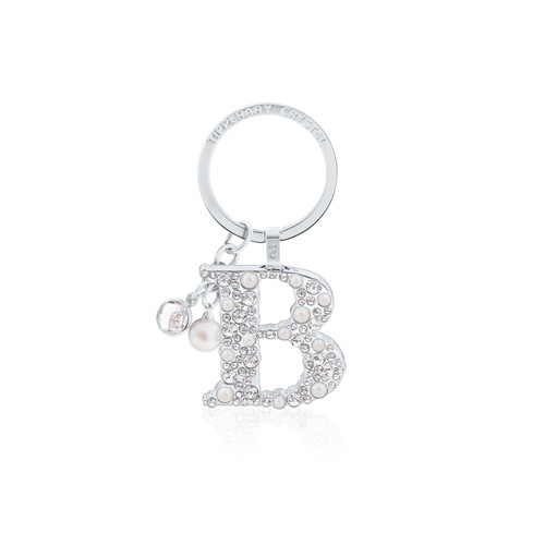 Tipperary Crystal Pearl & Diamond Letter "B" Keyring Tipperary Crystal Pearl & Diamond Letter "B" Keyring