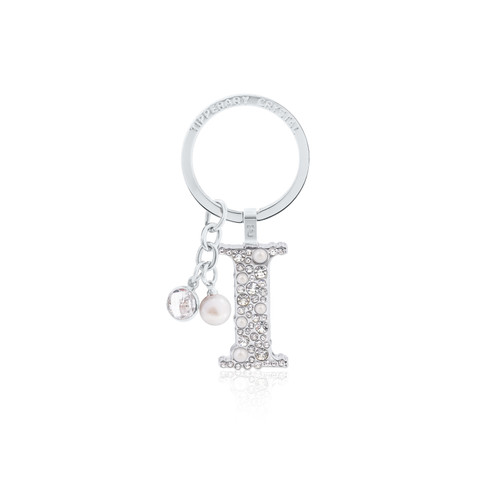 Tipperary Crystal Pearl & Diamond Letter "I" Keyring Tipperary Crystal Pearl & Diamond Letter "I" Keyring