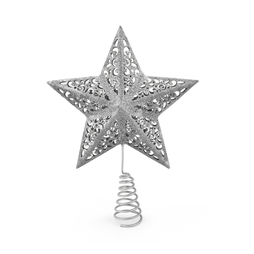 Silver Christmas Tree Topper