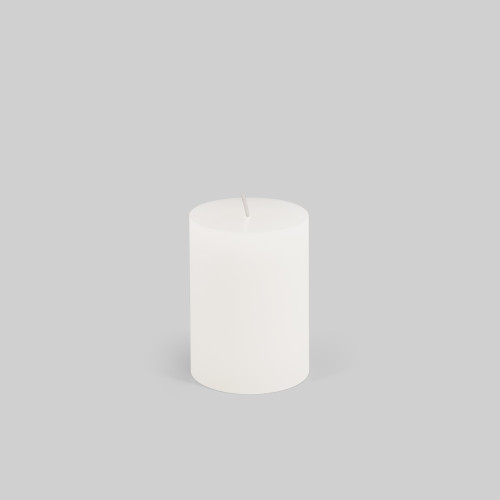 WHITE PILLAR CANDLE -  10CM