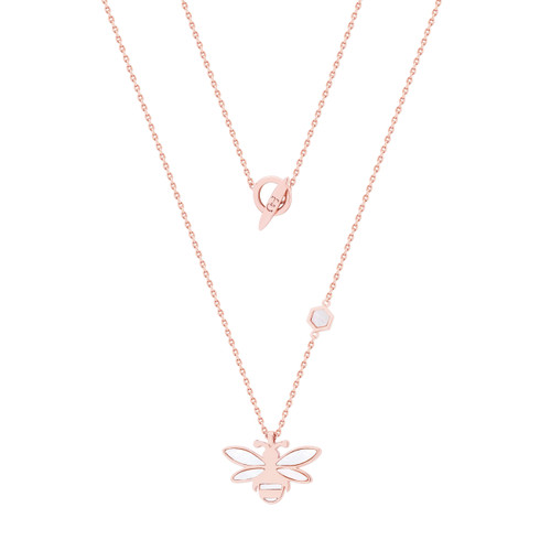 BEE ROSE GOLD MOTHER OF PEARL CUT OUT PENDANT BEE ROSE GOLD MOTHER OF PEARL CUT OUT PENDANT