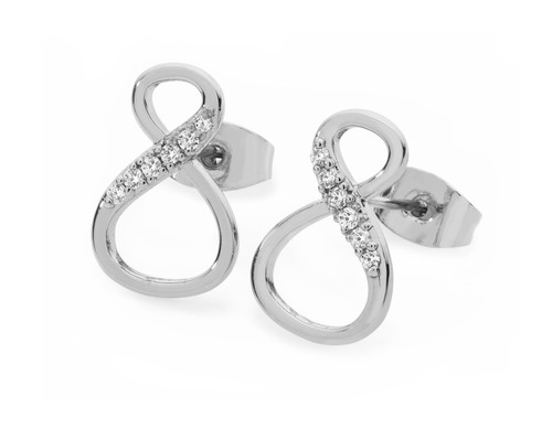 STERLING SILVER 8 SHAPE INFINITY EARRINGS STERLING SILVER 8 SHAPE INFINITY EARRINGS