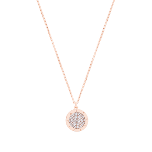 CIRCLE PAVE ROSE GOLD PENDANT CIRCLE PAVE ROSE GOLD PENDANT