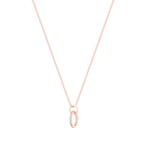 CIRCLE PAVE ROSE GOLD RING PENDANT CIRCLE PAVE ROSE GOLD RING PENDANT
