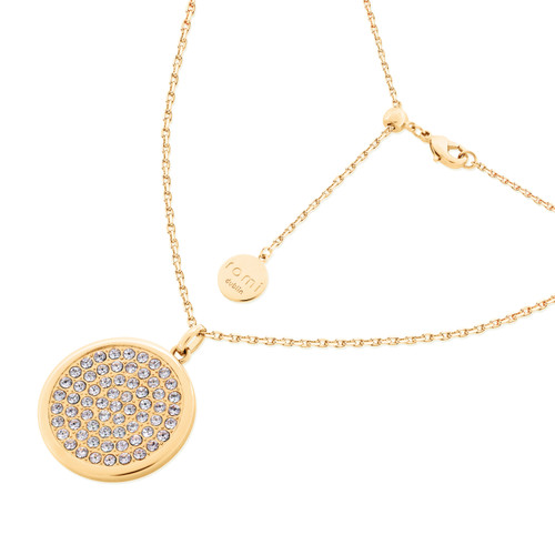ROMI GOLD PAVE DISC PENDANT ROMI GOLD PAVE DISC PENDANT