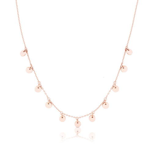 ROMI MINI DISC CHAIN NECKLACE ROSE GOLD ROMI MINI DISC CHAIN NECKLACE ROSE GOLD