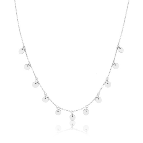 ROMI MINI DISC CHAIN NECKLACE SILVER ROMI MINI DISC CHAIN NECKLACE SILVER
