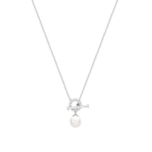 T-BAR PENDANT SILVER WITH PEARL T-BAR PENDANT SILVER WITH PEARL