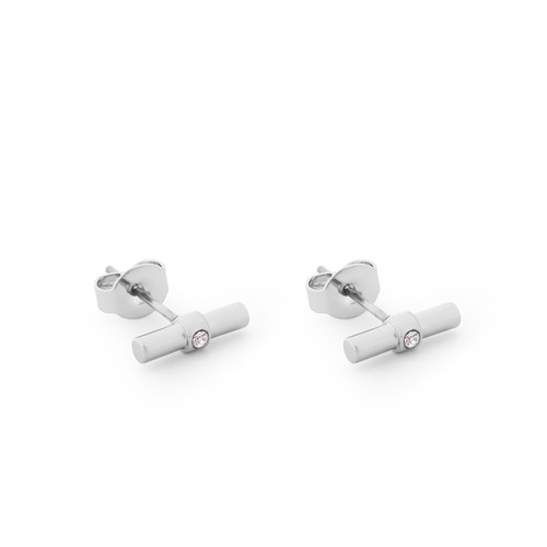 T-BAR EARRINGS SILVER T-BAR EARRINGS SILVER