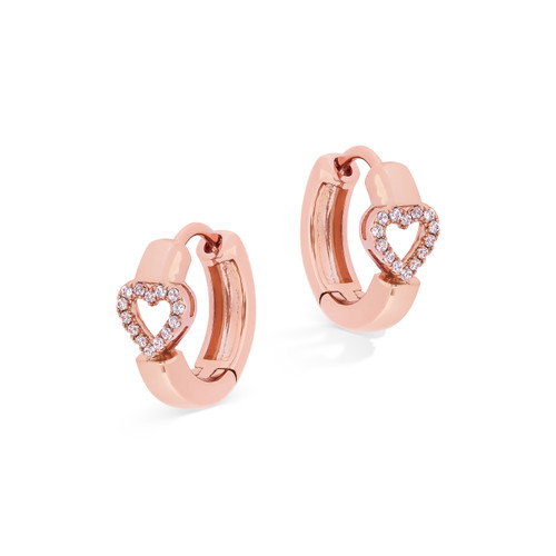 TC LOVE HEART EARRINGS ROSE GOLD TC LOVE HEART EARRINGS ROSE GOLD