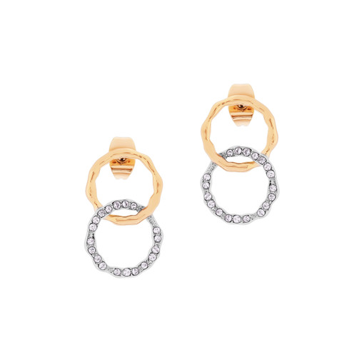 TC DOUBLE O EARRINGS GOLD & SILVER TC DOUBLE O EARRINGS GOLD & SILVER