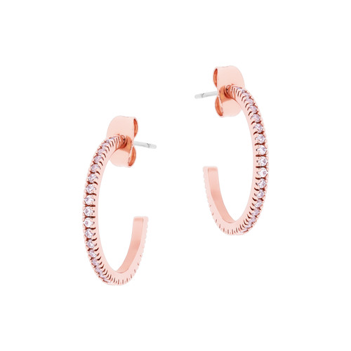 TC C EARRINGS PAVE SET ROSE GOLD TC C EARRINGS PAVE SET ROSE GOLD