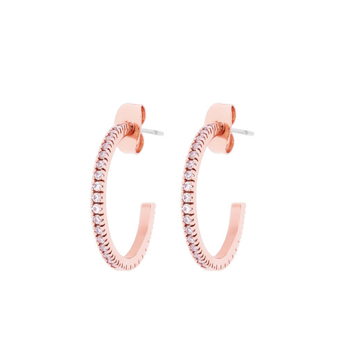 TC C EARRINGS PAVE SET ROSE GOLD TC C EARRINGS PAVE SET ROSE GOLD
